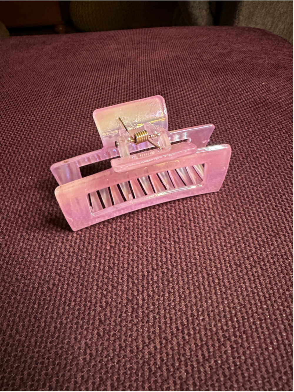 Pink Plastic Hair Claw Clip